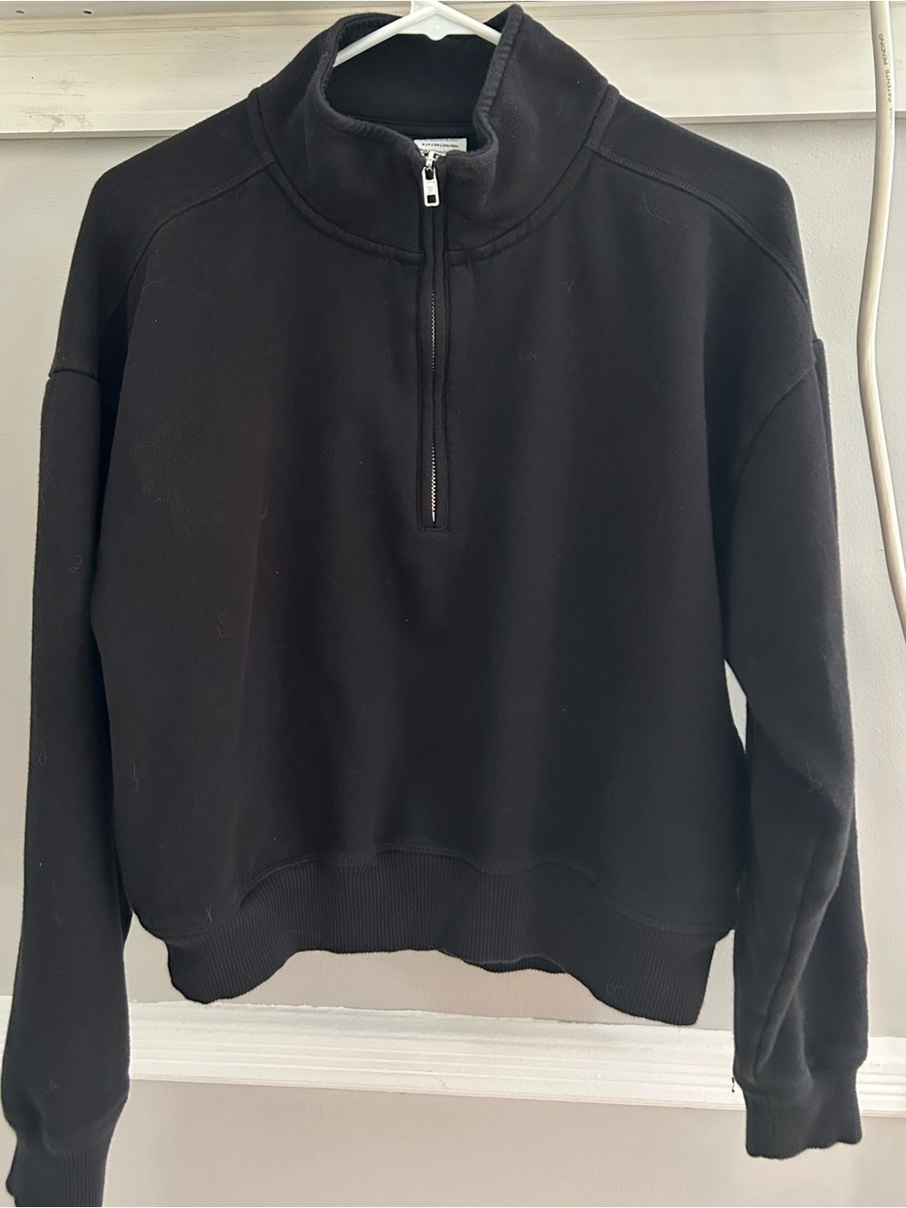 PINK Victoria's Secret Black Half-Zip Pullover